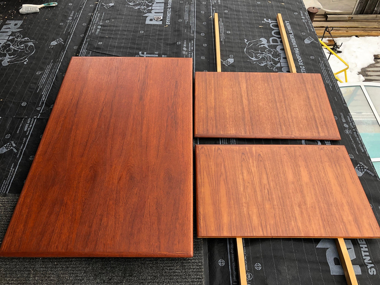 REFINISHED Danish MCM Teak Draw Leaf Table 55"-98" - Mid Century Modern Toronto