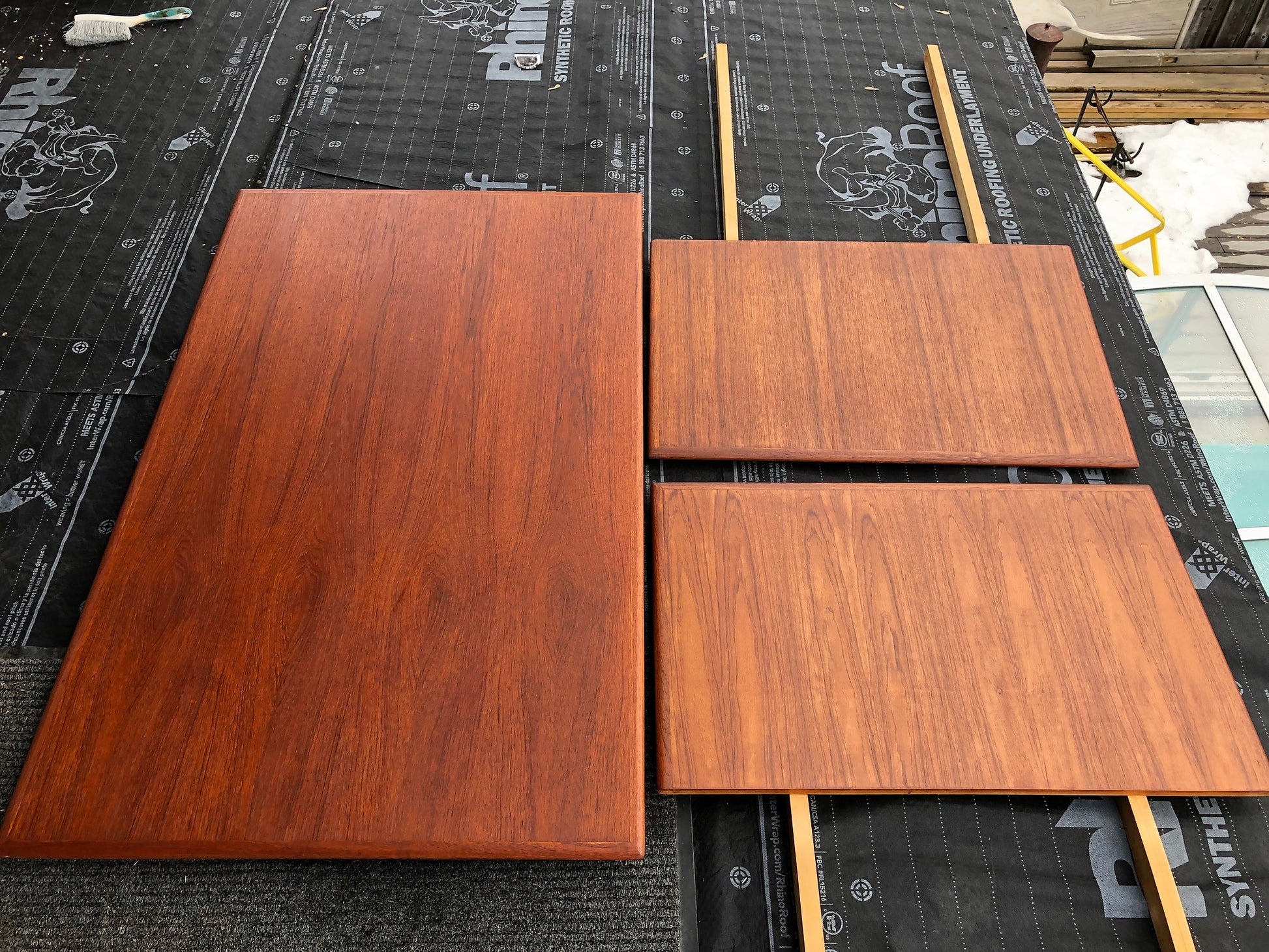 REFINISHED Danish MCM Teak Draw Leaf Table 55"-98" - Mid Century Modern Toronto