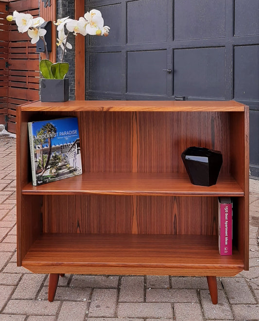 RESTORED Small Danish MCM Rosewood Bookcase Display 34", PERFECT - Mid Century Modern Toronto