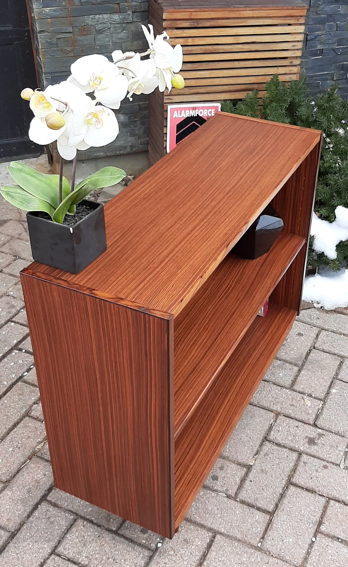 RESTORED Small Danish MCM Rosewood Bookcase Display 34