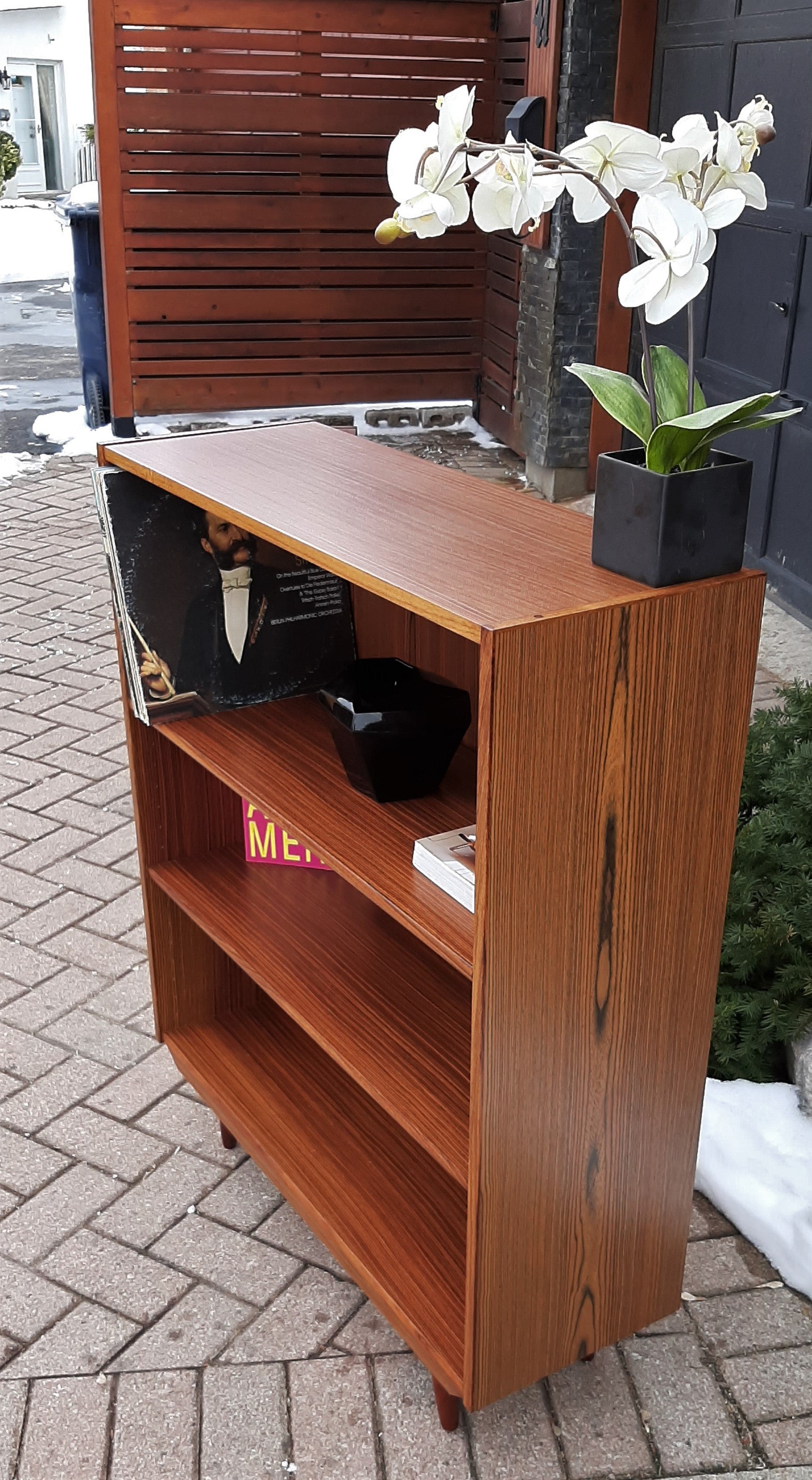 RESERVED for Cody***RESTORED Danish MCM Rosewood Bookcase Display 34", PERFECT - Mid Century Modern Toronto