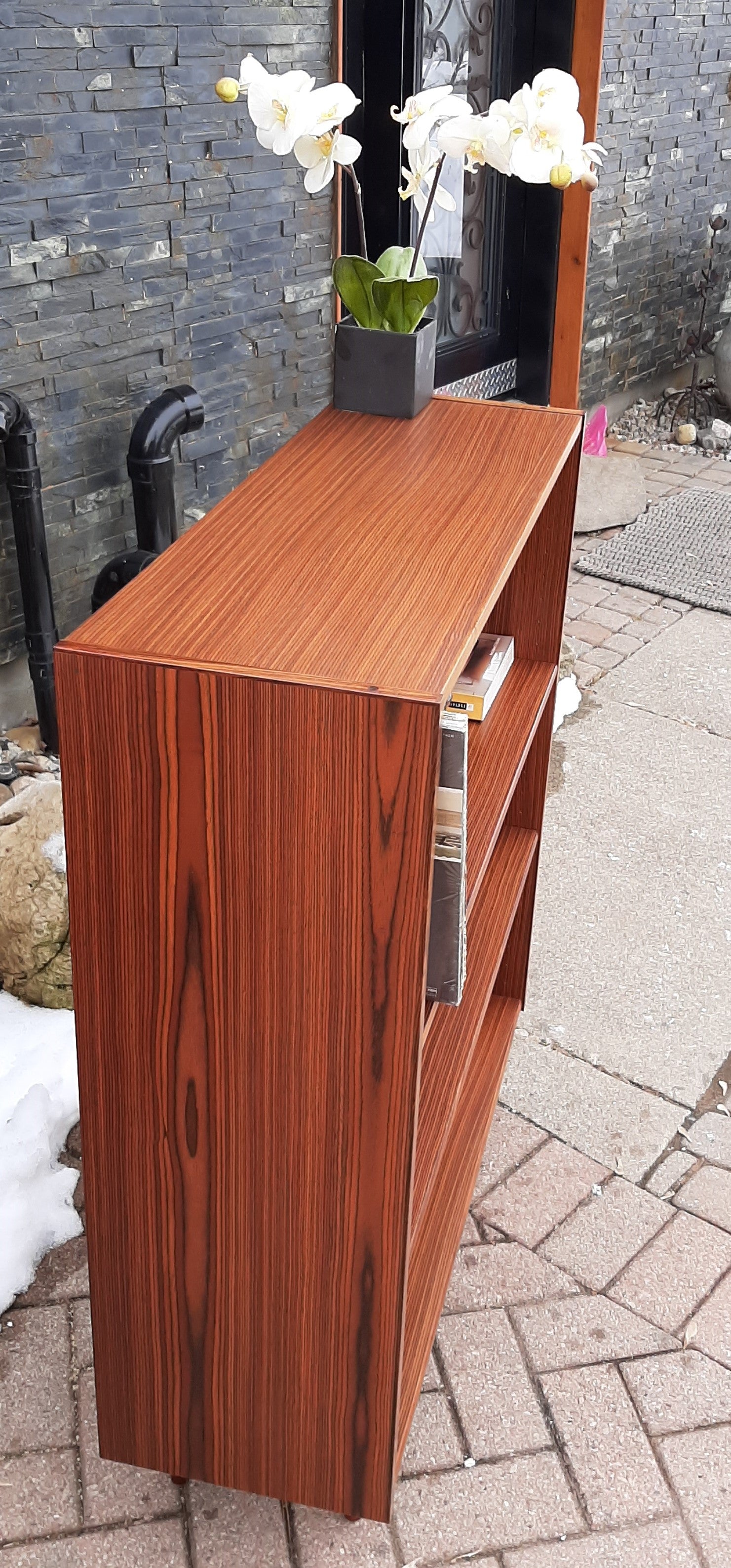 RESERVED for Cody***RESTORED Danish MCM Rosewood Bookcase Display 34", PERFECT - Mid Century Modern Toronto