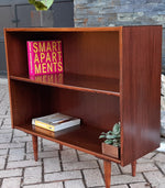 RESTORED Small Danish MCM Rosewood Bookcase Display 34