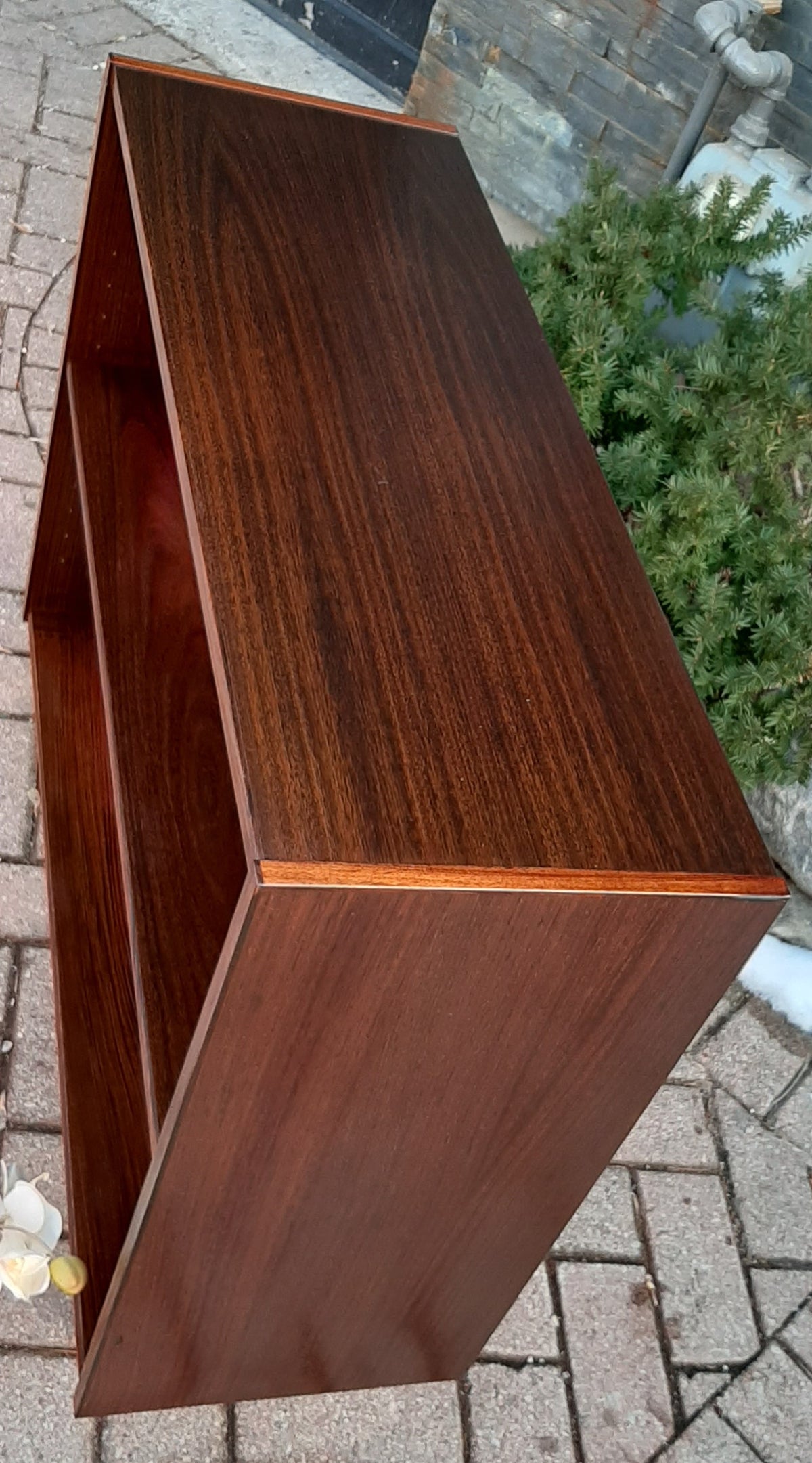RESTORED Small Danish MCM Rosewood Bookcase Display 34
