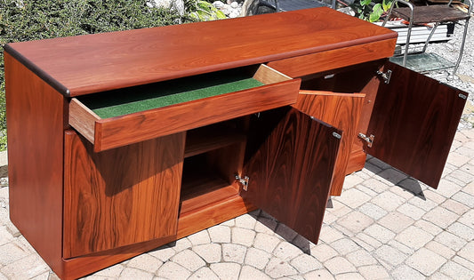 REFINISHED Danish Modern Rosewood Buffet Sideboard by Sannemann 69" PERFECT - Mid Century Modern Toronto