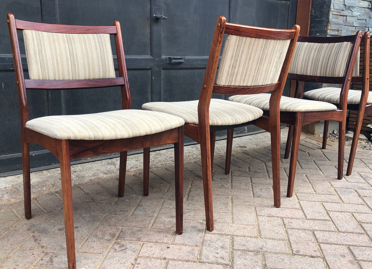 4 Danish MCM Brazilian Rosewood Chairs by Spottrup RESTORED, each $275 - Mid Century Modern Toronto