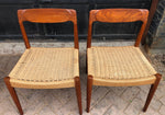 Coming soon ***4 Danish MCM Sculpted Teak and Cord Chairs, each $399 - Mid Century Modern Toronto 4