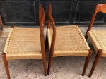 Coming soon ***4 Danish MCM Sculpted Teak and Cord Chairs, each $399 - Mid Century Modern Toronto 5