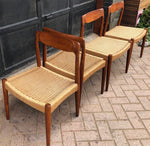 Coming soon ***4 Danish MCM Sculpted Teak and Cord Chairs, each $399 - Mid Century Modern Toronto 6