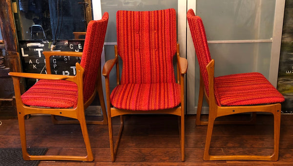 6 Danish MCM Solid Teak Dining Chairs RESTORED by Vamdrup Stolefabrik , each $199 - Mid Century Modern Toronto
