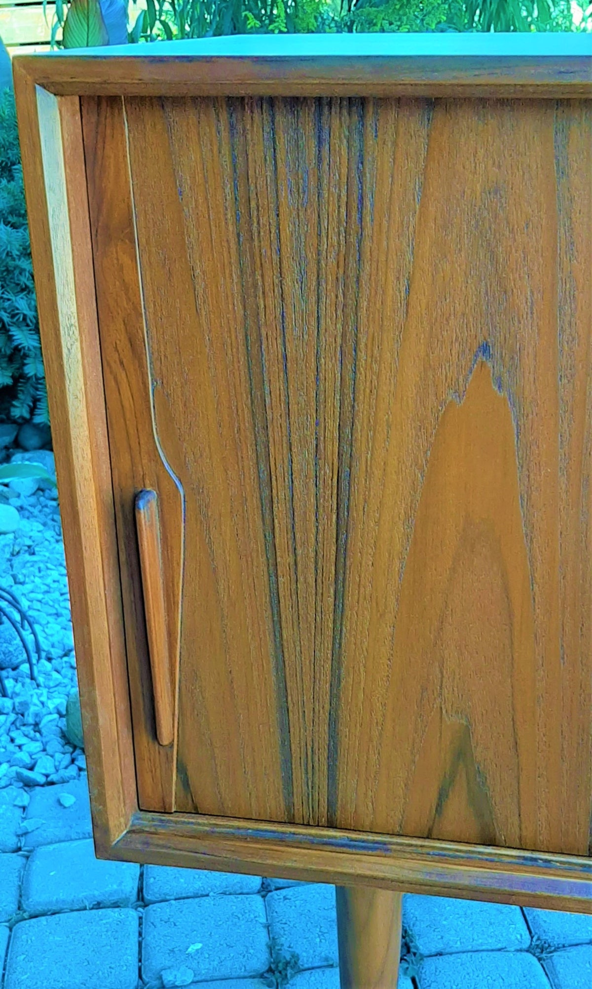 Restored Danish MCM Teak Credenza Sideboard TV Console 63