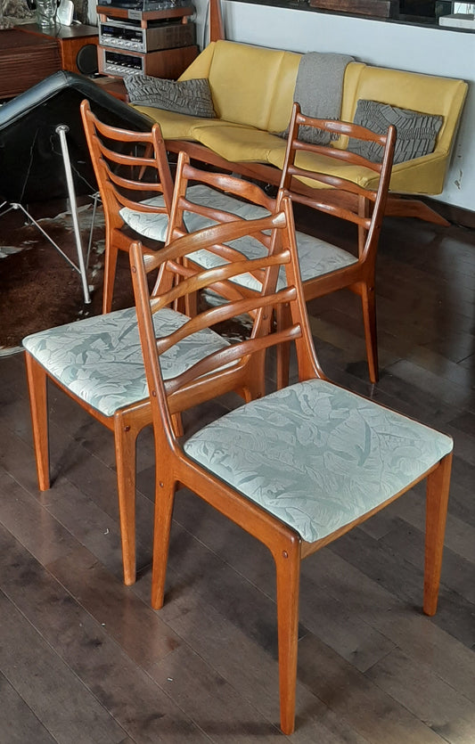 ON HOLD***4 Danish MCM Teak Chairs  RESTORED, perfect, each $249 only - Mid Century Modern Toronto