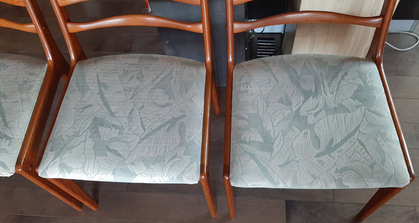 ON HOLD***4 Danish MCM Teak Chairs  RESTORED, perfect, each $249 only - Mid Century Modern Toronto