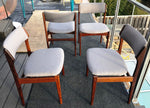 4 Danish MCM Chairs w floating seats RESTORED REUPHOLSTERED in l.grey Maharam, each $225 - Mid Century Modern Toronto 9