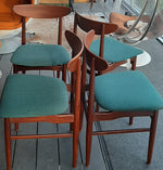 4 Danish MCM Teak Chairs by Dyrlund REFINISHED will be REUPHOLSTERED, each $299, PERFECT - Mid Century Modern Toronto 2