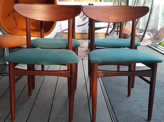 4 Danish MCM Teak Chairs by Dyrlund REFINISHED will be REUPHOLSTERED, each $299, PERFECT - Mid Century Modern Toronto