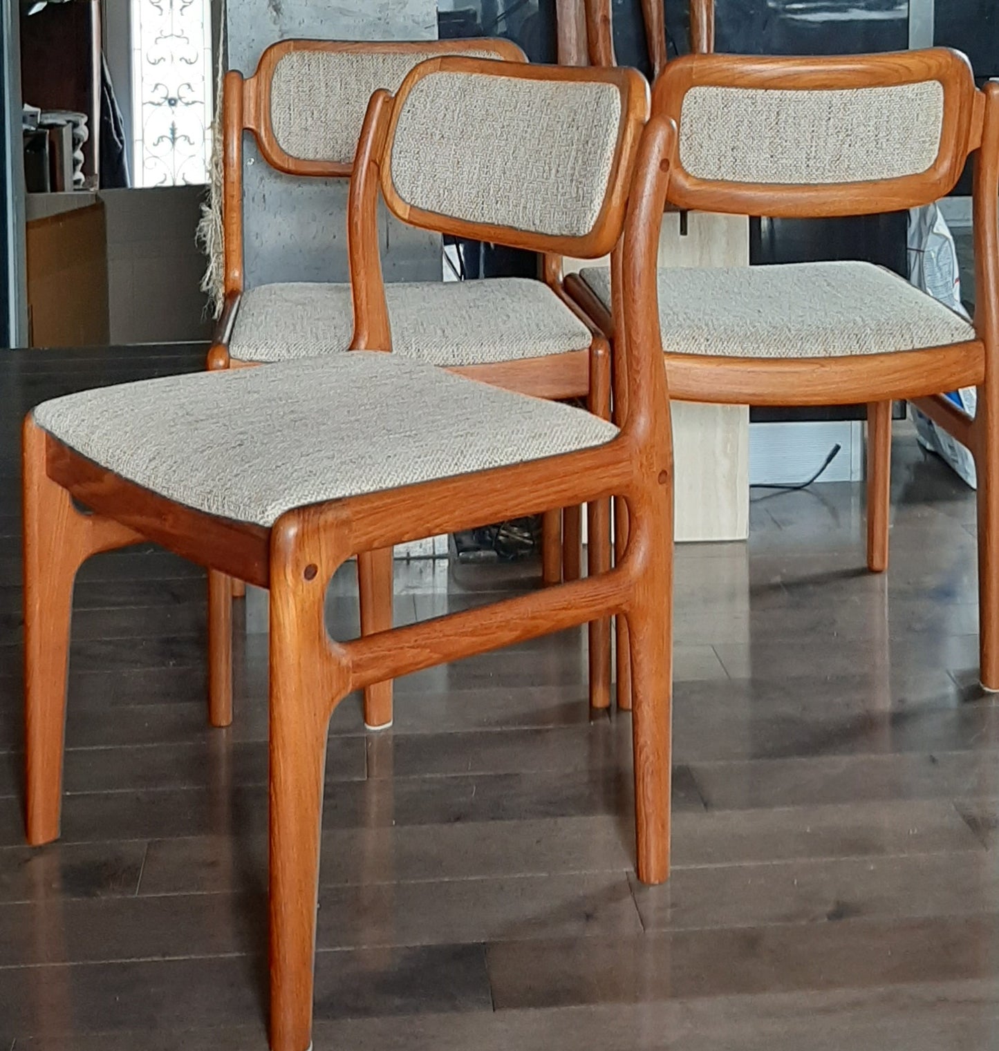 6 Rare Danish MCM Teak Chairs by Johannes Andersen Restored, PERFECT, each $359 - Mid Century Modern Toronto