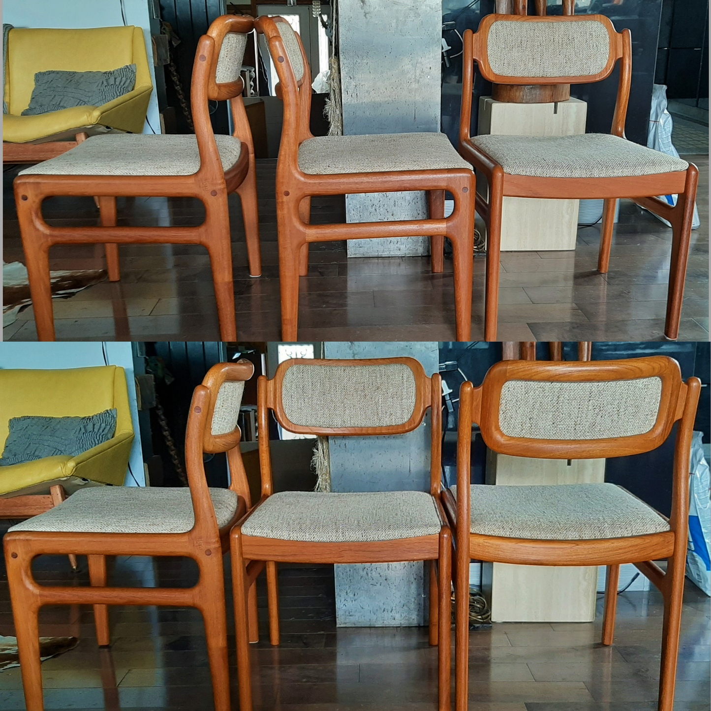 6 Rare Danish MCM Teak Chairs by Johannes Andersen Restored, PERFECT, each $359 - Mid Century Modern Toronto
