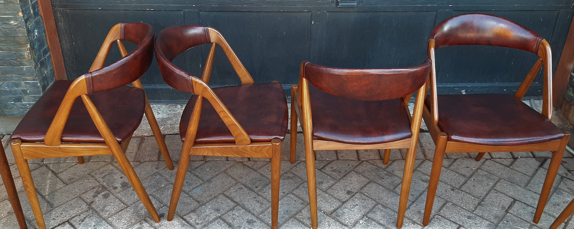 6 RESTORED MCM Kai Kristiansen Teak Chairs Model 31, PERFECT, each $399 - Mid Century Modern Toronto