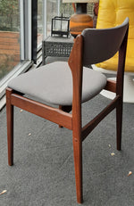 4 Danish MCM Chairs w floating seats RESTORED REUPHOLSTERED in l.grey Maharam, each $225 - Mid Century Modern Toronto 8