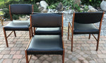 4 Danish MCM Teak Side/ Dining Chairs, large, REUPHOLSTERED, each $249 - Mid Century Modern Toronto 4