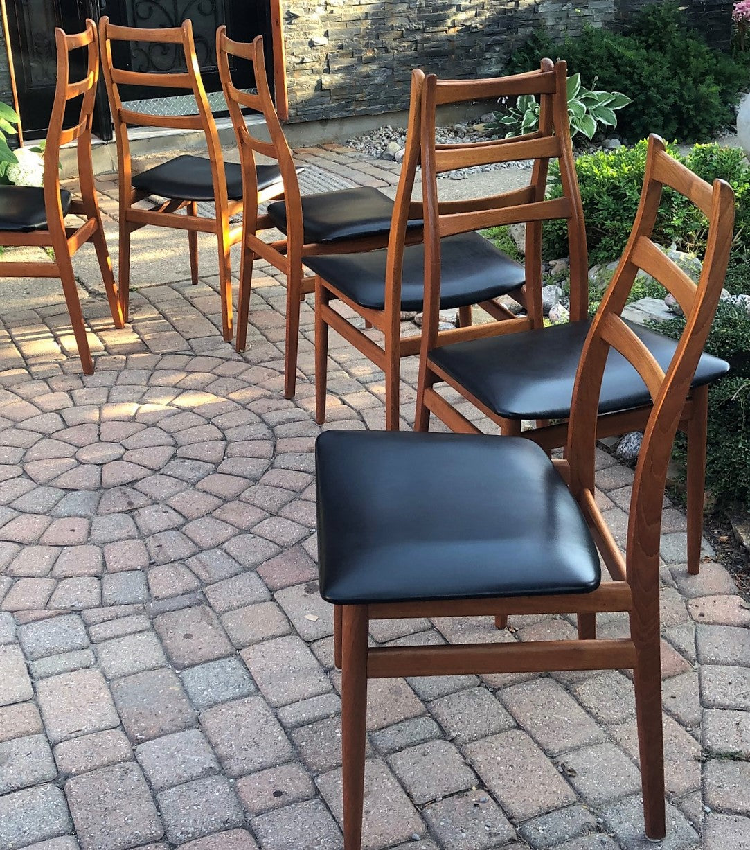 RESERVED ***6 Danish MCM Teak Ladder Back Dining Chairs, each $199 - Mid Century Modern Toronto