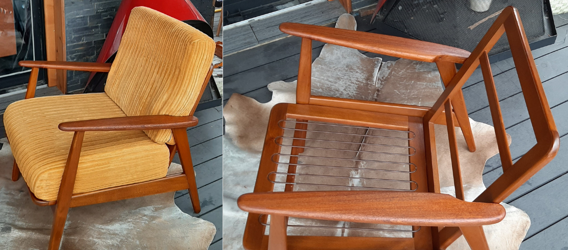 REFINISHED Danish MCM Teak Lounge Armchair, like new - Mid Century Modern Toronto