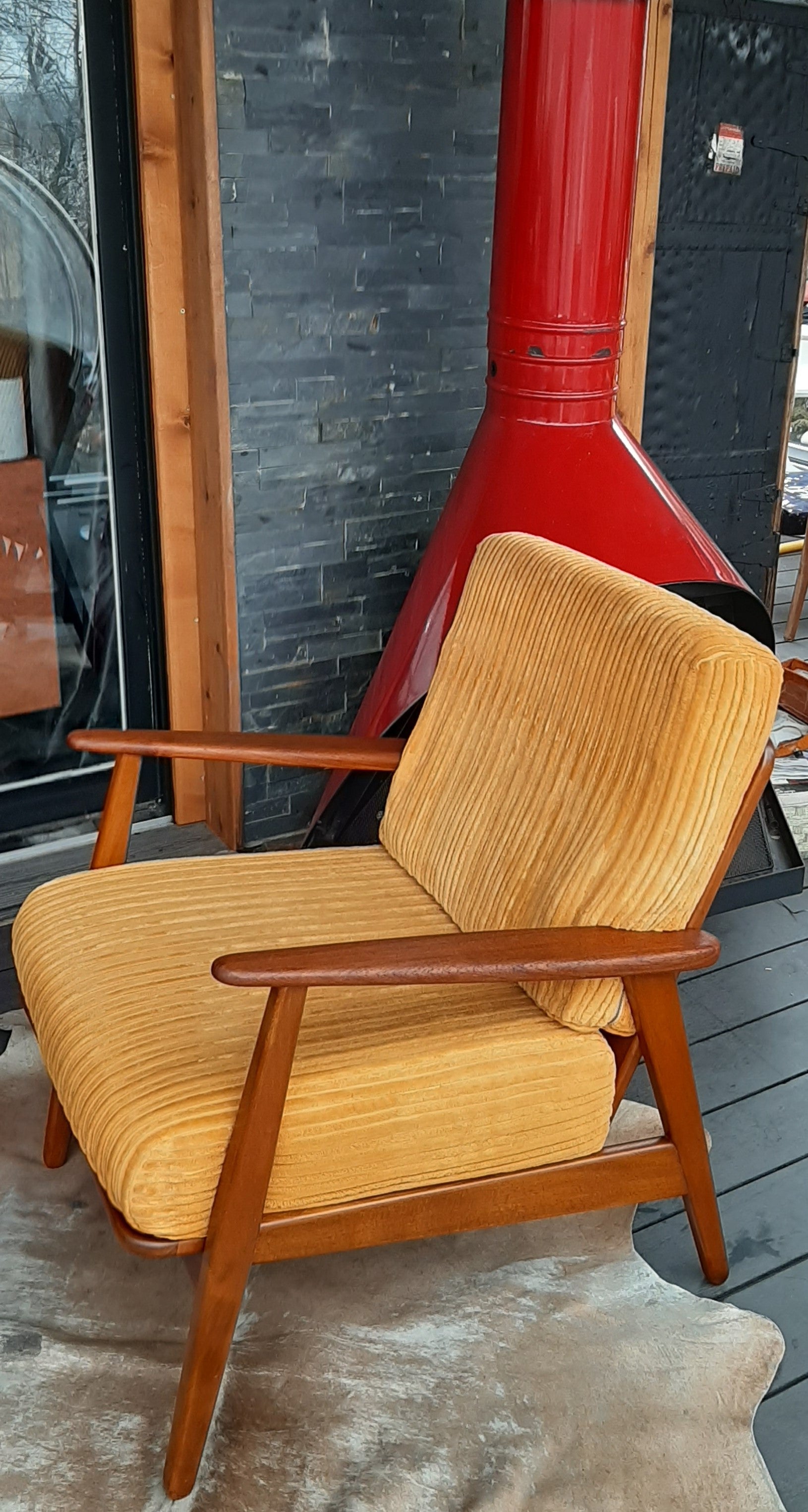REFINISHED Danish MCM Teak Lounge Armchair, like new - Mid Century Modern Toronto