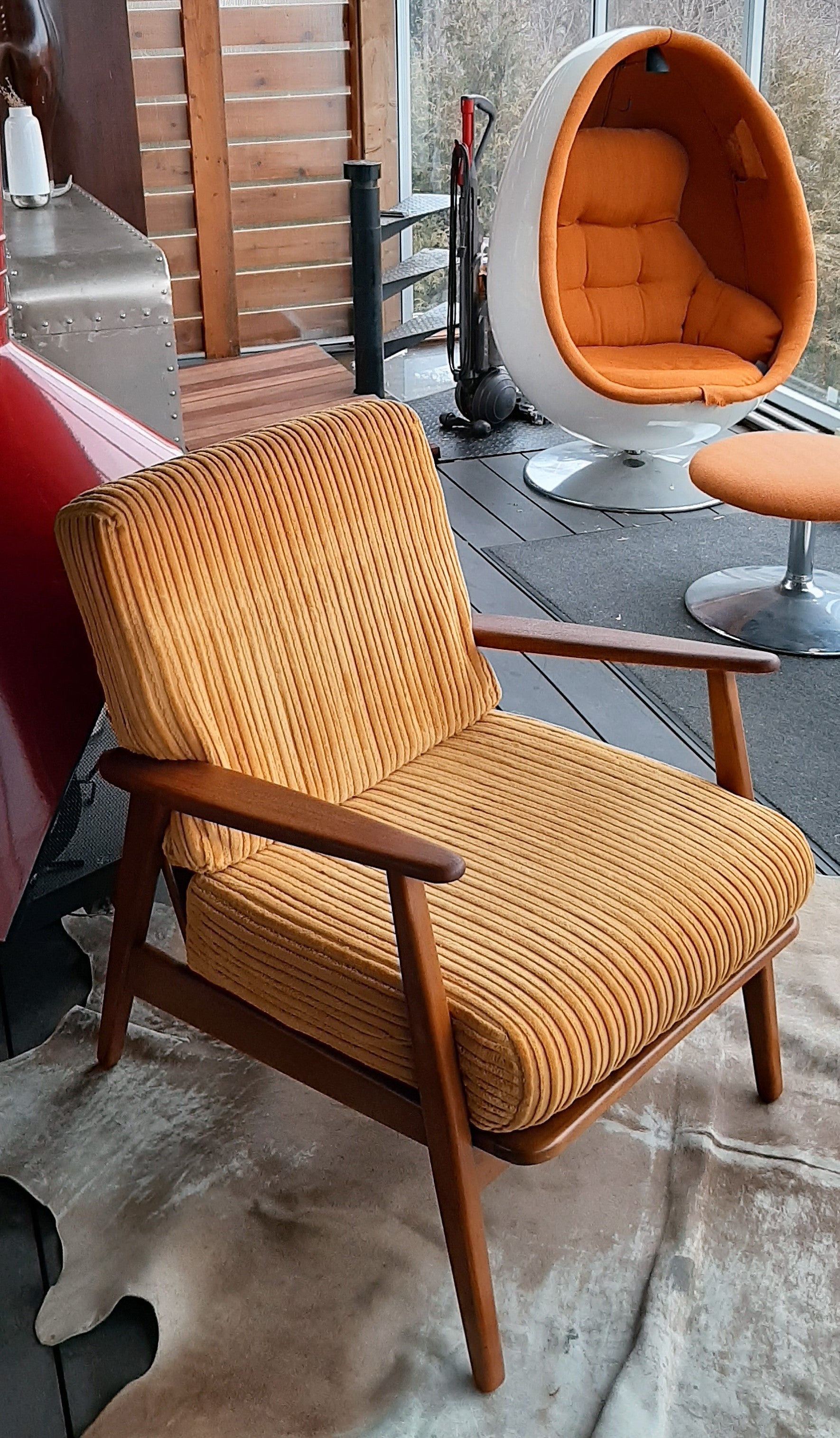 REFINISHED Danish MCM Teak Lounge Armchair, like new