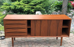 Danish MCM Teak Credenza Sideboard TV Console 63