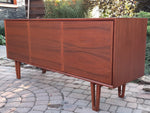 Danish MCM Teak Buffet Bar, 3 doors with hidden handles and V- legs, PERFECT, 63