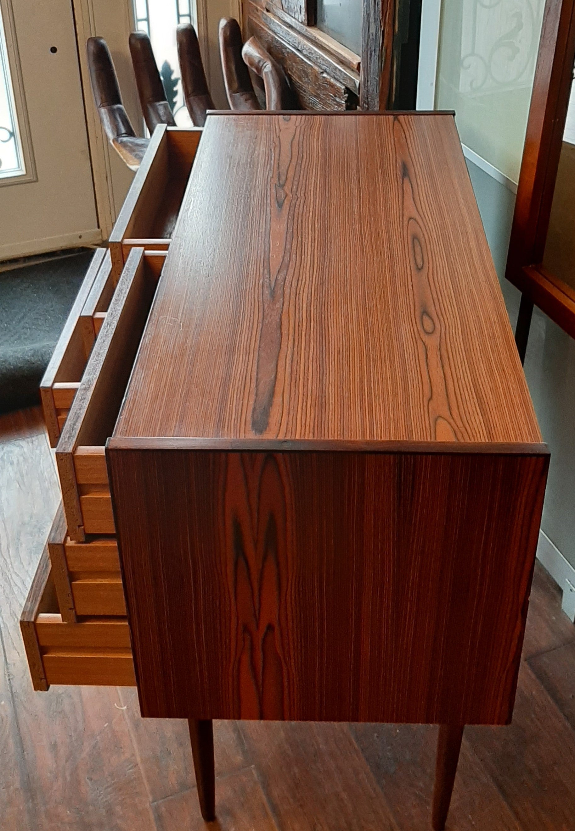 REFINISHED Danish MCM Rosewood Chest with 6 drawers & Mirror, PERFECT - Mid Century Modern Toronto