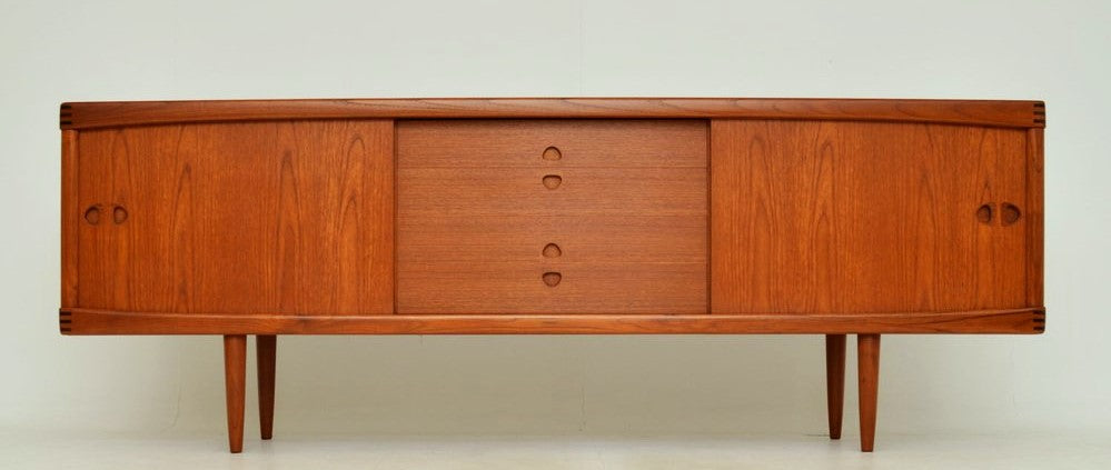REFINISHED Danish Mid Century Modern Teak Sideboard by H.W. Klein for Bramin 88