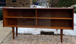 REFINISHED Danish MCM Teak Display Bookcase 68