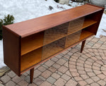 REFINISHED Danish MCM Teak Display Bookcase 68