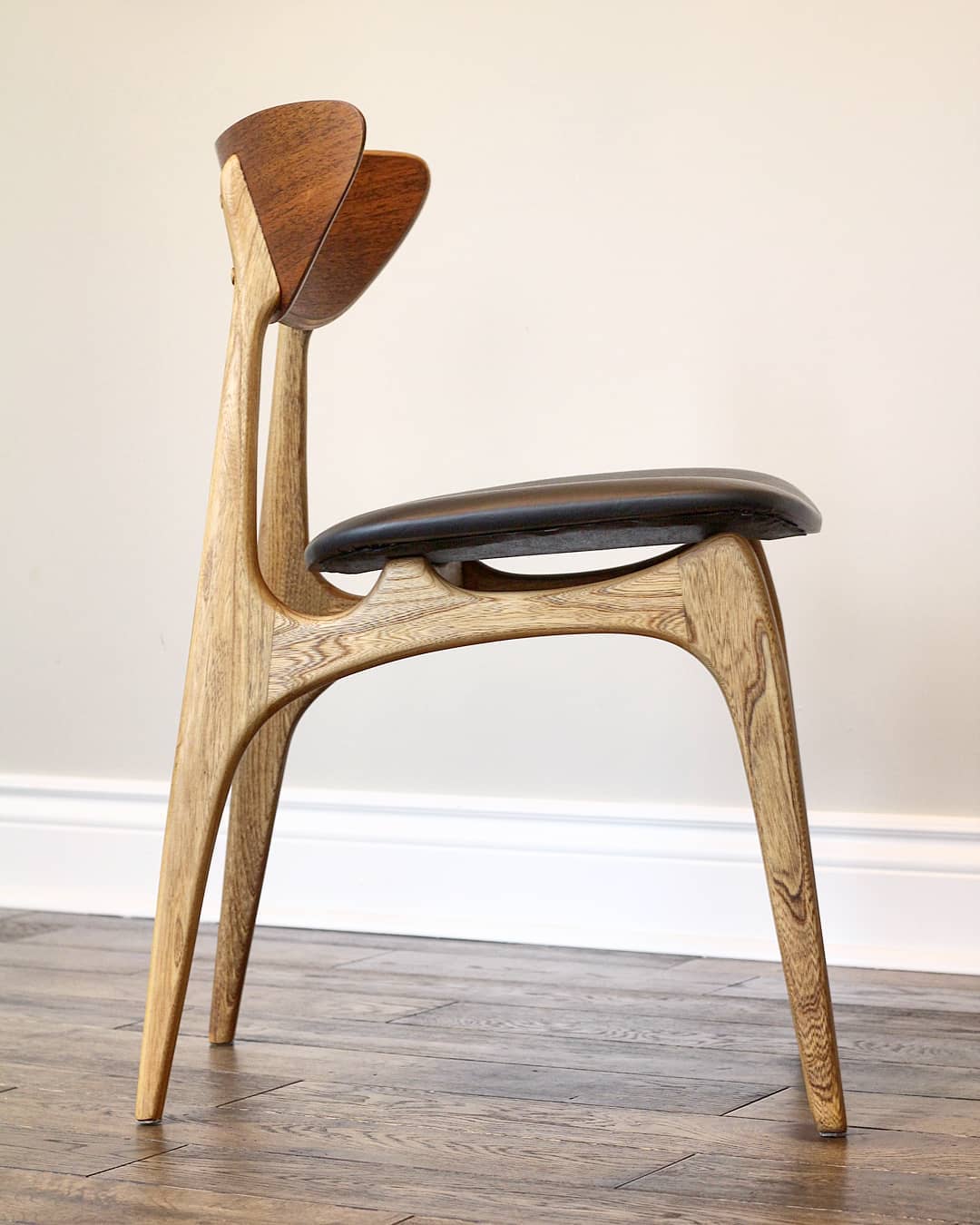 REFINISHED REUPHOLSTERED MCM Walnut Ash Chair by Deilcraft, 8 chairs available,  395 each, - Mid Century Modern Toronto