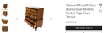 REFINISHED Mid Century Modern Walnut Diamond Front Tallboy V.Kagan style 3