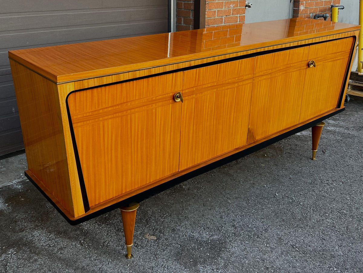 Exquisite French Mid Century Modern Sideboard Buffet Large 94.5