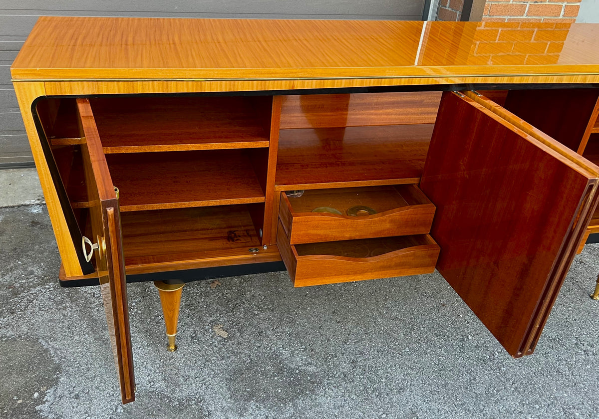 Exquisite French Mid Century Modern Sideboard Buffet Large 94.5