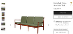 REFINISHED Danish MCM Teak 3-Seater Sofa by Grete Jalk, NEW CUSHIONS IN MAHARAM, Perfect 10