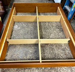 REFINISHED Mid Century Modern Teak Queen Bed w Floating Nightstands 10