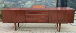 REFINISHED Danish Mid Century Modern Rosewood Credenza 86