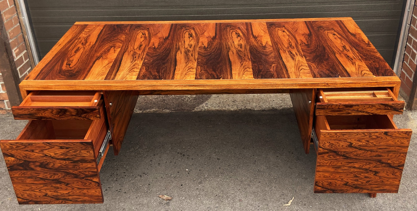 REFINISHED MCM rosewood executive desk by Leif Jacobsen