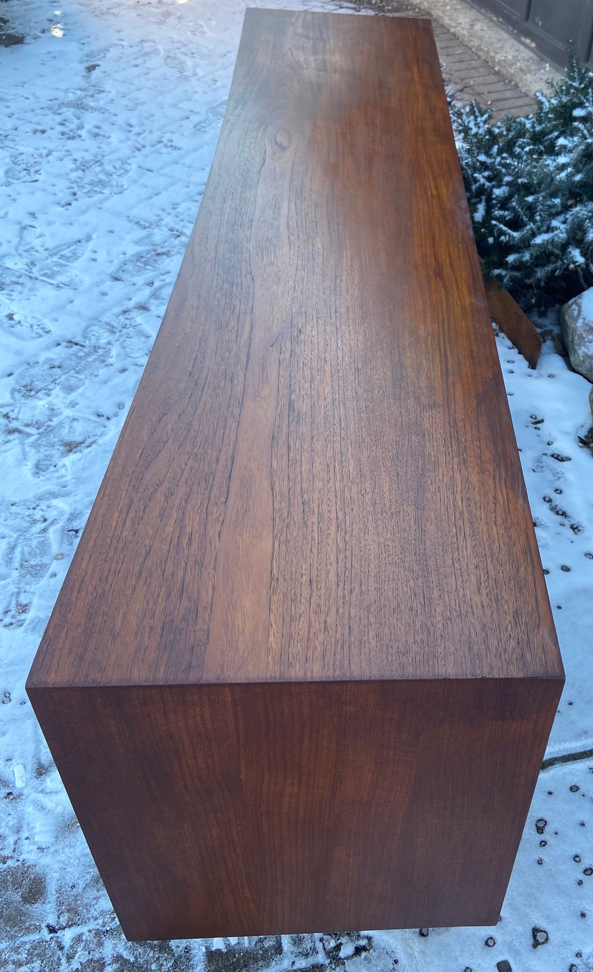REFINISHED MCM Teak Sideboard with tambour doors by RS Associates 78