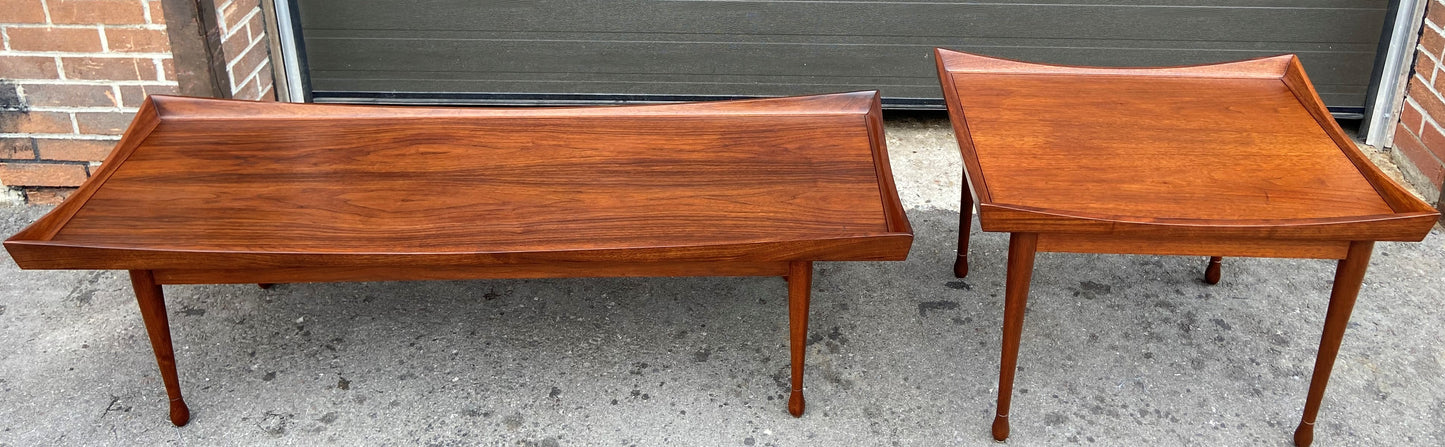 REFINISHED Mid Century Modern Walnut Accent Table by Deilcraft (only one is available)