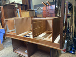 REFINISHED Danish Mid Century Modern Teak Desk Free Standing 9