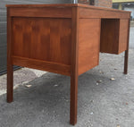 REFINISHED Danish Mid Century Modern Teak Desk Free Standing 2