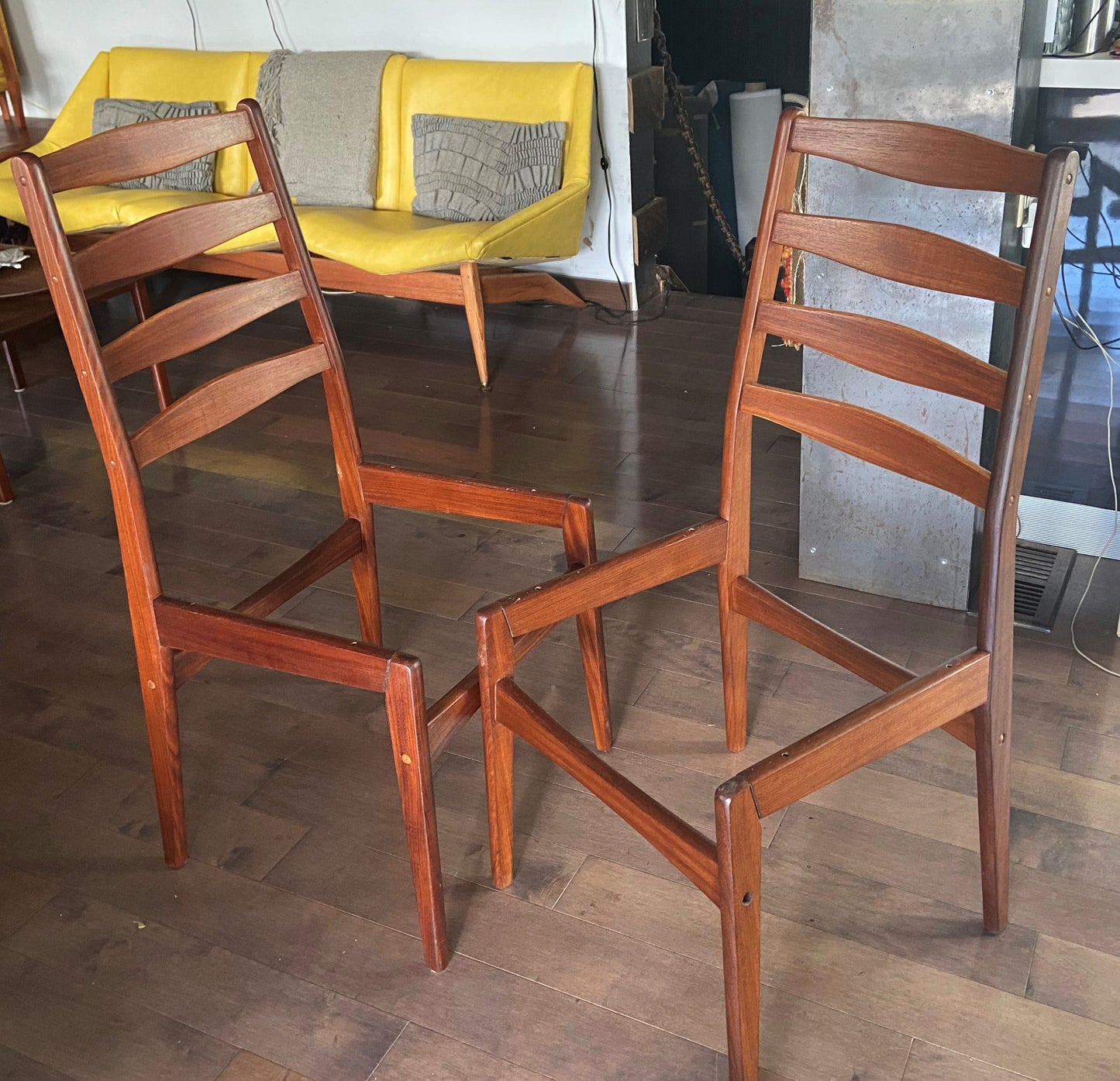 6 REFINISHED Danish Mid Century Modern Teak Chairs by Frem Rojle w NEW seats