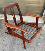 REFINISHED REUPHOLSTERED Danish Mid-Century Modern Teak Lounge Chair by Komfort, Perfect 2