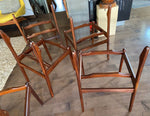 6 REFINISHED will be REUPHOLSTERED Danish Mid Century Modern E. Buch Teak Chairs, floating seats 3